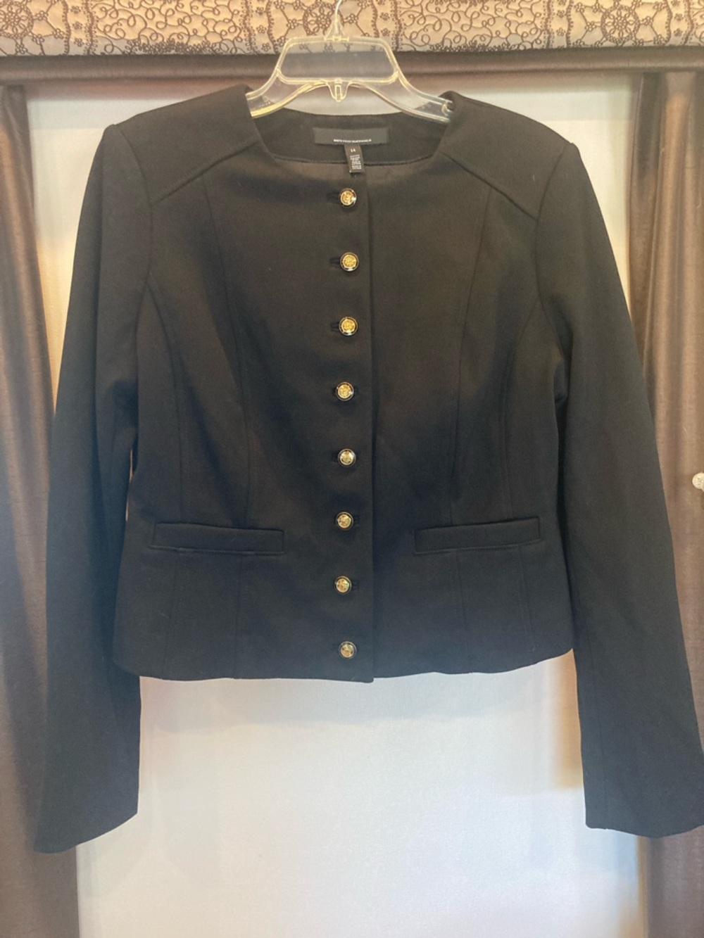 WHBM Black Button up Jacket